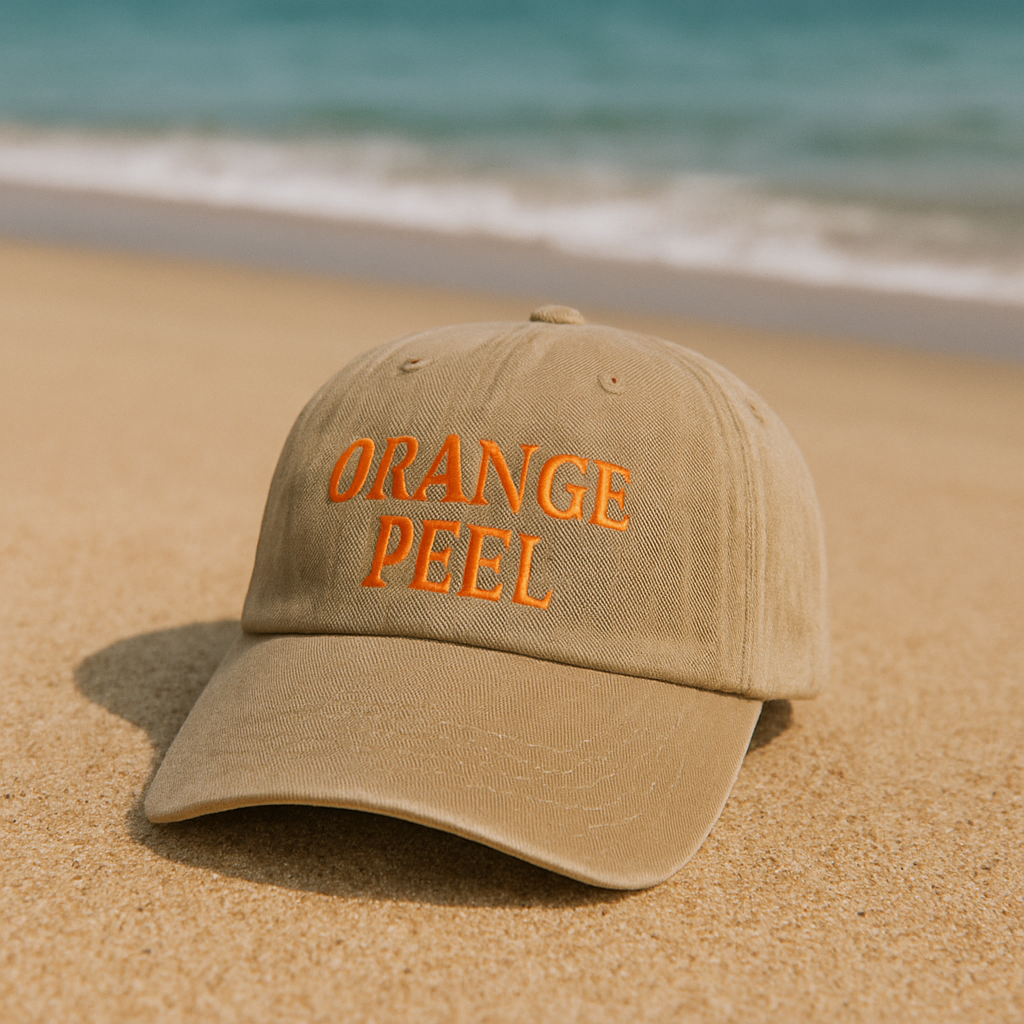 CAP SAND FADED COLOR - "ORANGE PEEL" BRANDING