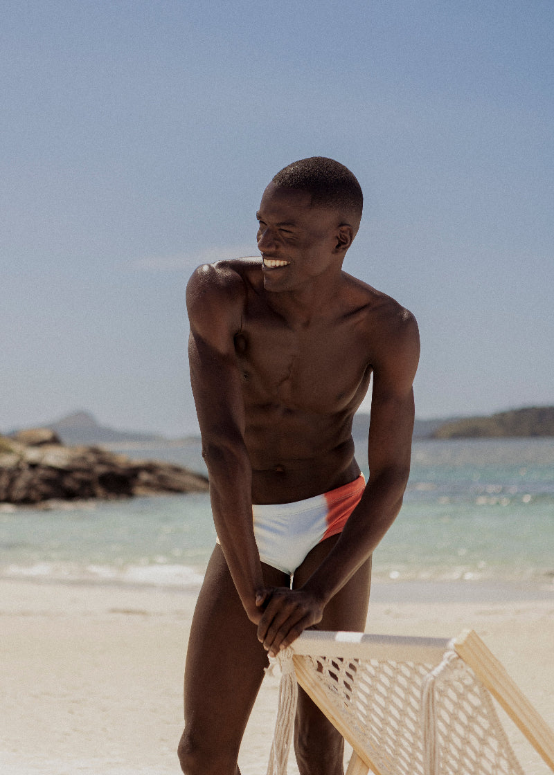 CLASSIC FIT SWIM BRIEF – EARTH TONES TIE-DYE