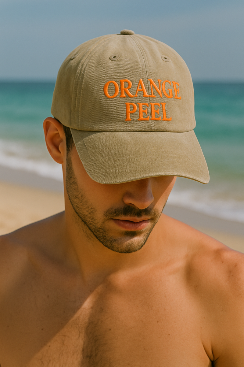 CAP SAND FADED COLOR - "ORANGE PEEL" BRANDING