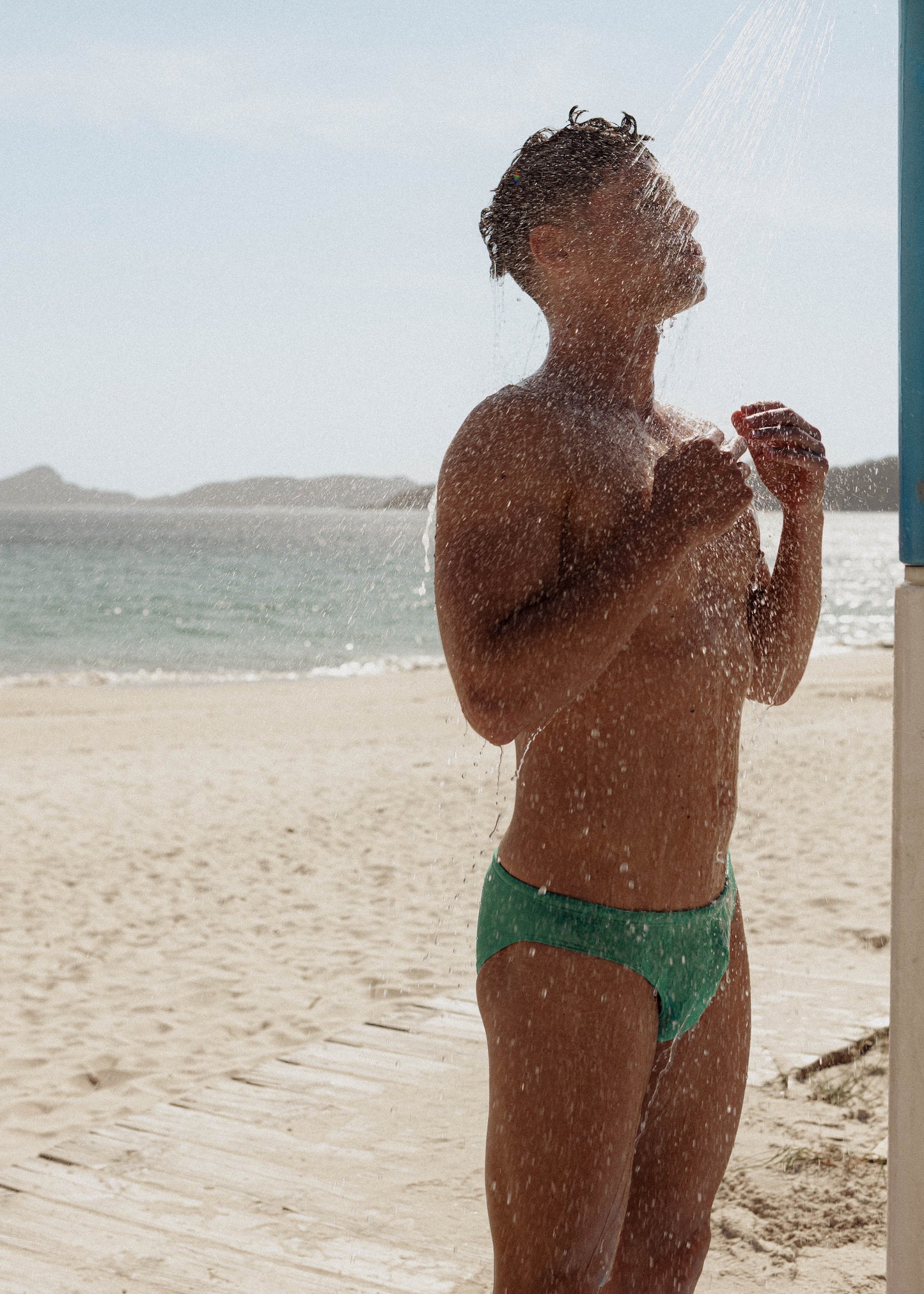 MAN SWIM BRIEFS - SLIM FIT -  JELLY GREEN COLOR