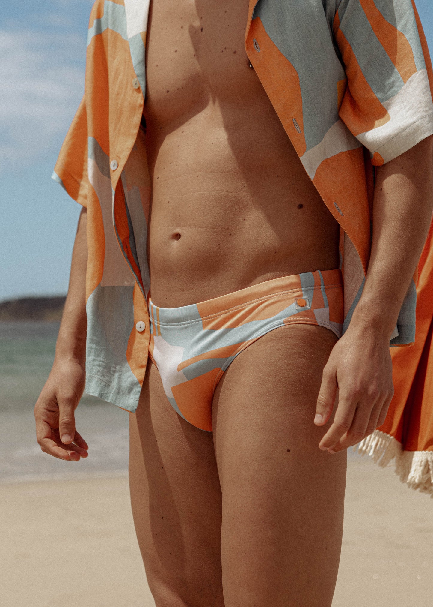 LIGHT FIT SWIM BRIEF - ABSTRACT ART
