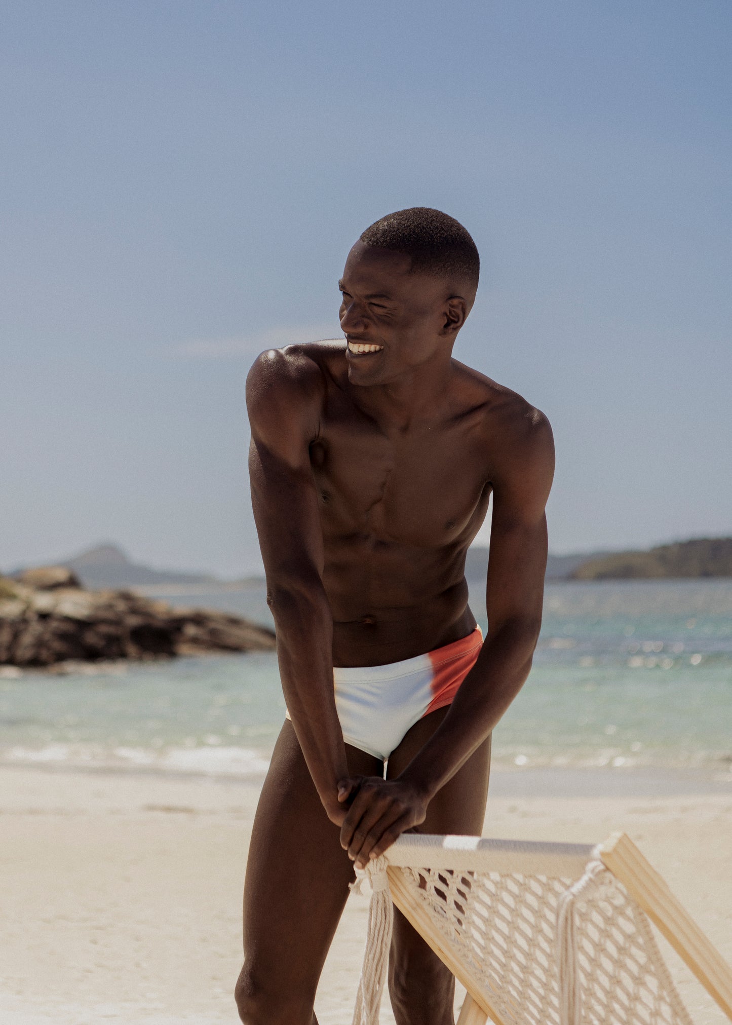 MAN SWIMWEAR - CLASSIC FIT - EARTH TONES TIE-DYE PRINT