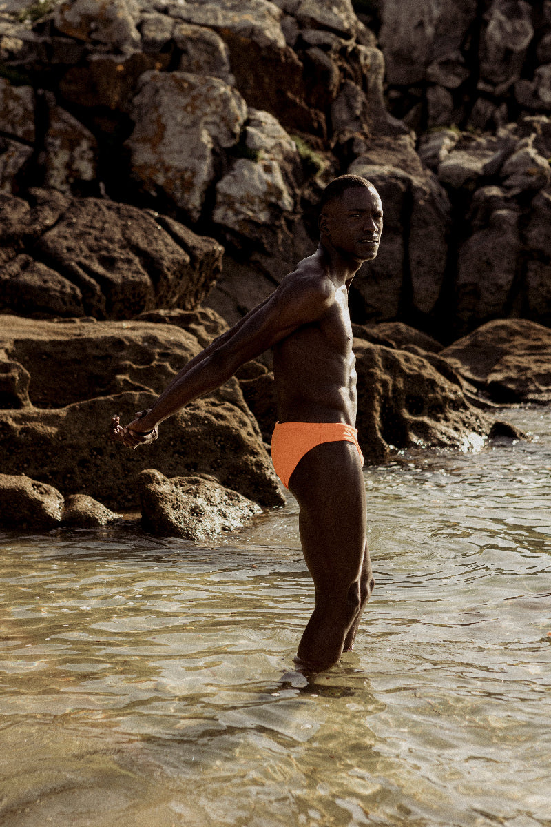 SWIM BRIEFS SLIM FIT - SUN ORANGE COLOR